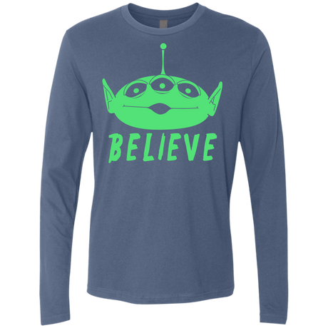 T-Shirts Indigo / S Believe Men's Premium Long Sleeve