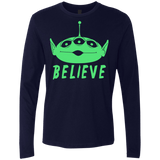T-Shirts Midnight Navy / S Believe Men's Premium Long Sleeve