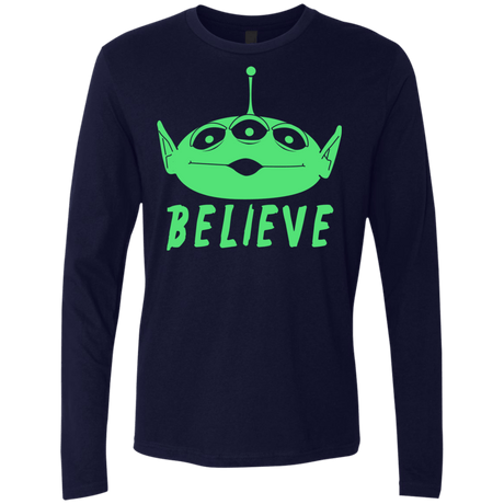 T-Shirts Midnight Navy / S Believe Men's Premium Long Sleeve