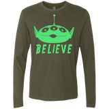 T-Shirts Military Green / S Believe Men's Premium Long Sleeve