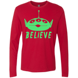 T-Shirts Red / S Believe Men's Premium Long Sleeve