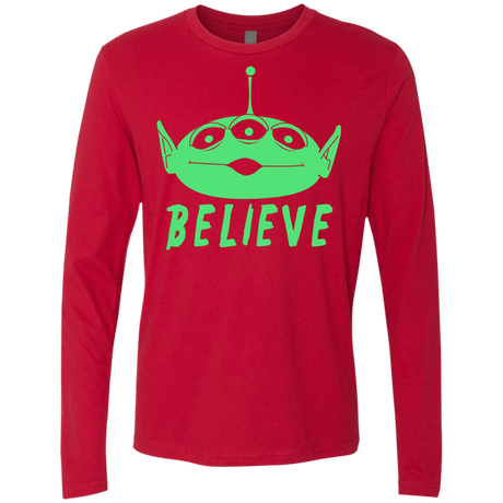 T-Shirts Red / S Believe Men's Premium Long Sleeve