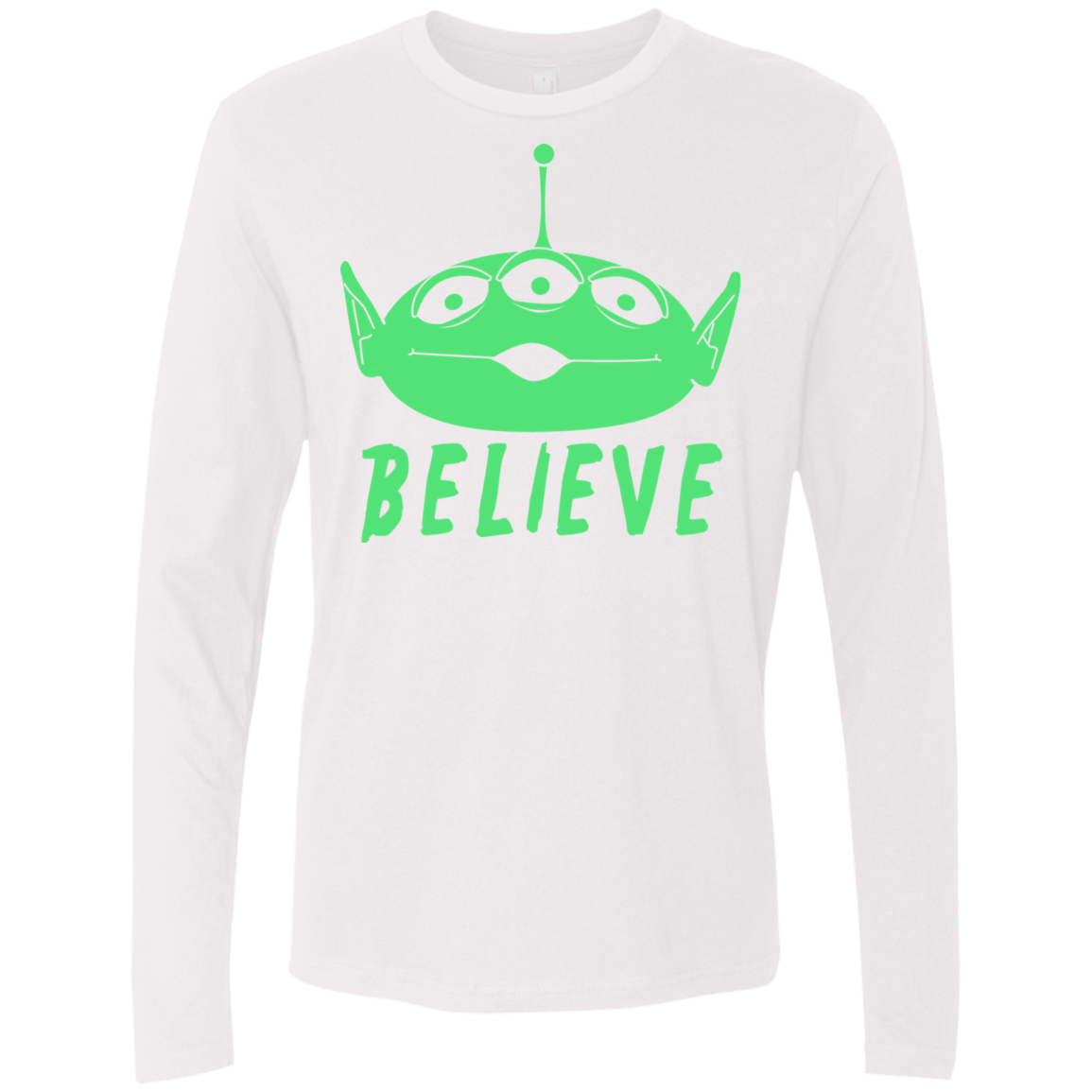 T-Shirts White / S Believe Men's Premium Long Sleeve