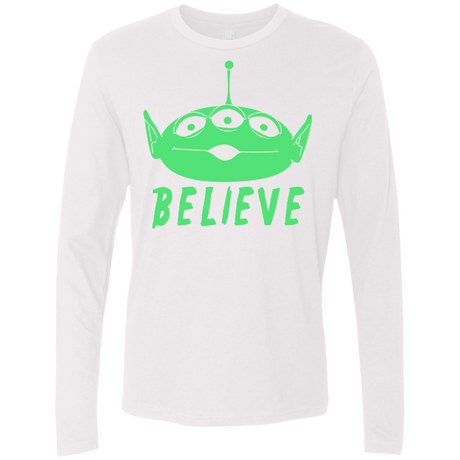 T-Shirts White / S Believe Men's Premium Long Sleeve