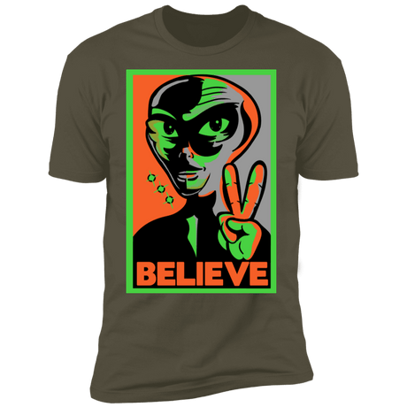 T-Shirts Military Green / S Believe Men's Premium T-Shirt