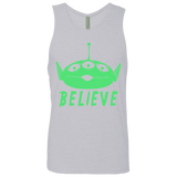 T-Shirts Heather Grey / S Believe Men's Premium Tank Top