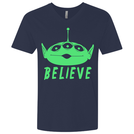 T-Shirts Midnight Navy / X-Small Believe Men's Premium V-Neck