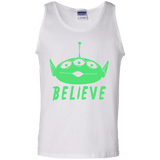 T-Shirts White / S Believe Men's Tank Top
