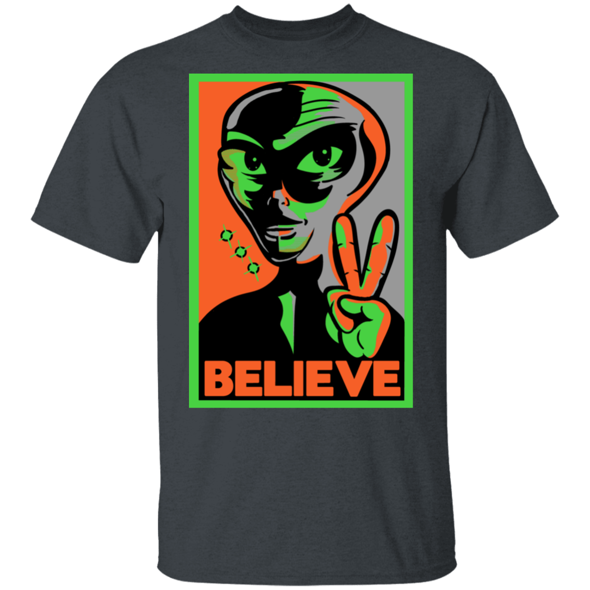 T-Shirts Dark Heather / S Believe T-Shirt