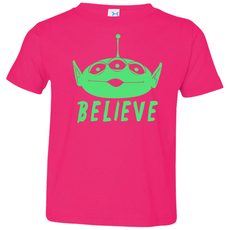 T-Shirts Hot Pink / 2T Believe Toddler Premium T-Shirt