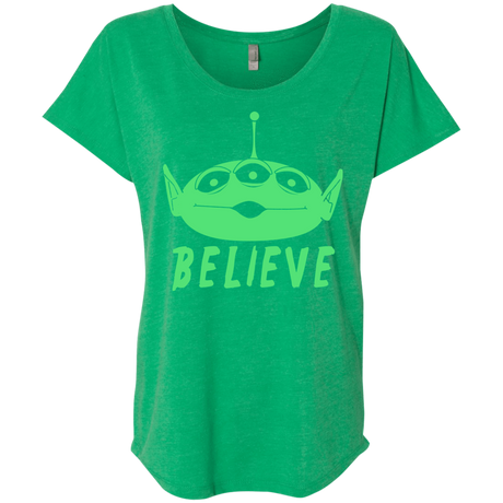 T-Shirts Envy / X-Small Believe Triblend Dolman Sleeve