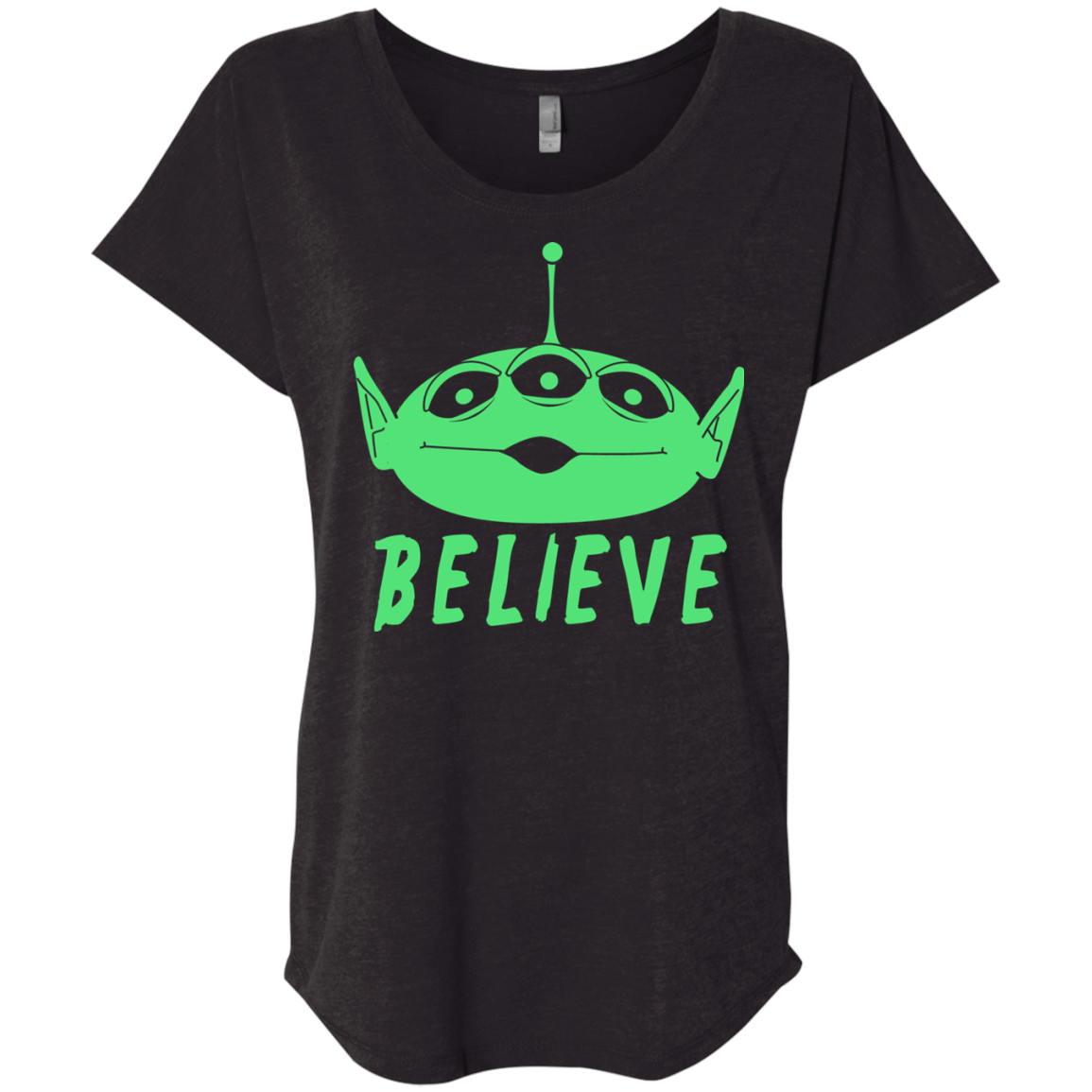 T-Shirts Vintage Black / X-Small Believe Triblend Dolman Sleeve