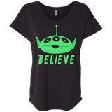 T-Shirts Vintage Black / X-Small Believe Triblend Dolman Sleeve