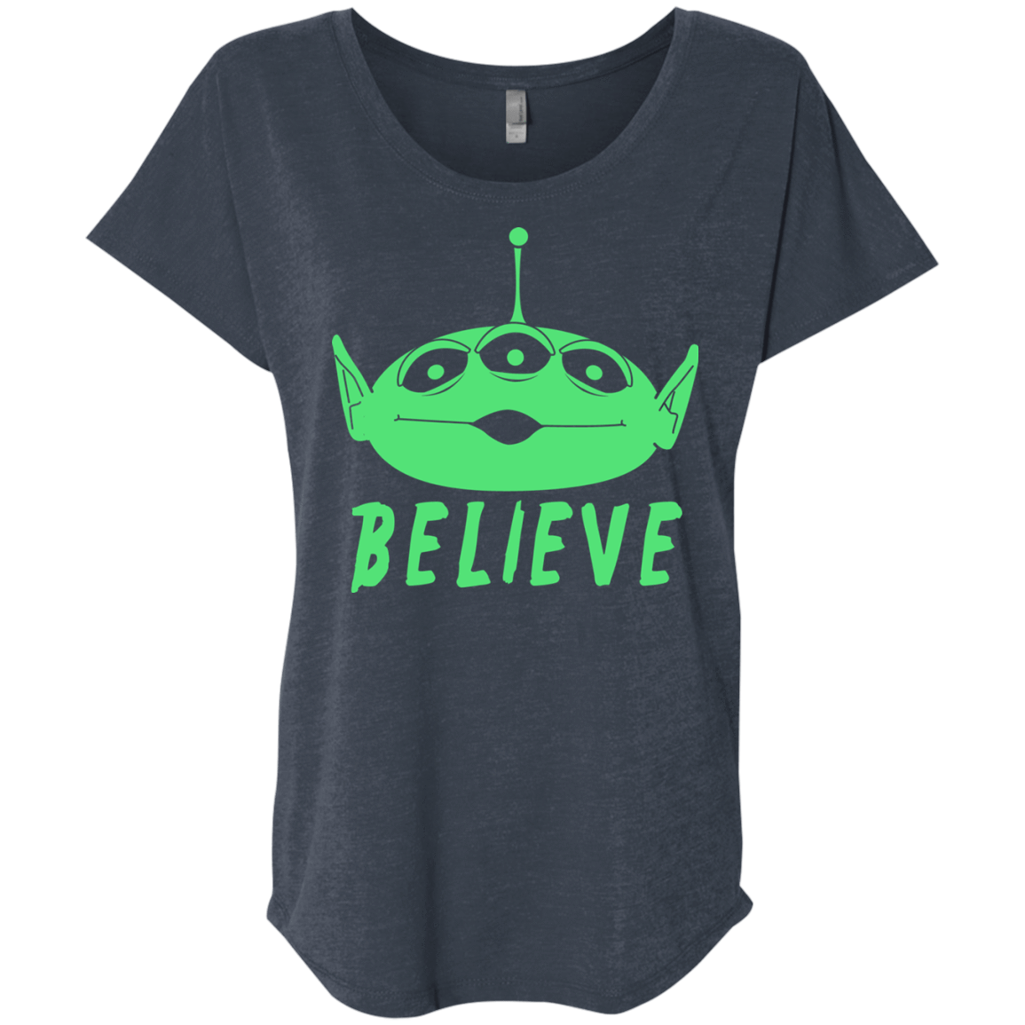 T-Shirts Vintage Navy / X-Small Believe Triblend Dolman Sleeve