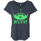 T-Shirts Vintage Navy / X-Small Believe Triblend Dolman Sleeve