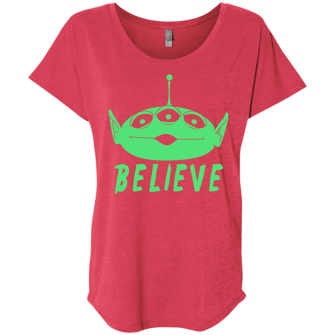 T-Shirts Vintage Red / X-Small Believe Triblend Dolman Sleeve