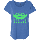 T-Shirts Vintage Royal / X-Small Believe Triblend Dolman Sleeve