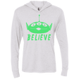 T-Shirts Heather White / X-Small Believe Triblend Long Sleeve Hoodie Tee