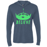 T-Shirts Indigo / X-Small Believe Triblend Long Sleeve Hoodie Tee