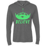 T-Shirts Premium Heather / X-Small Believe Triblend Long Sleeve Hoodie Tee