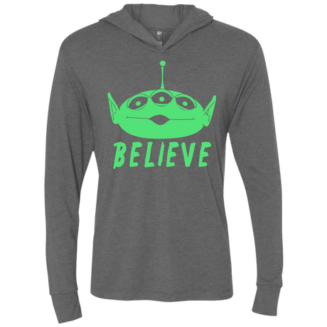 T-Shirts Premium Heather / X-Small Believe Triblend Long Sleeve Hoodie Tee