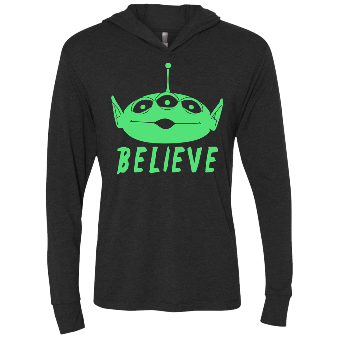T-Shirts Vintage Black / X-Small Believe Triblend Long Sleeve Hoodie Tee