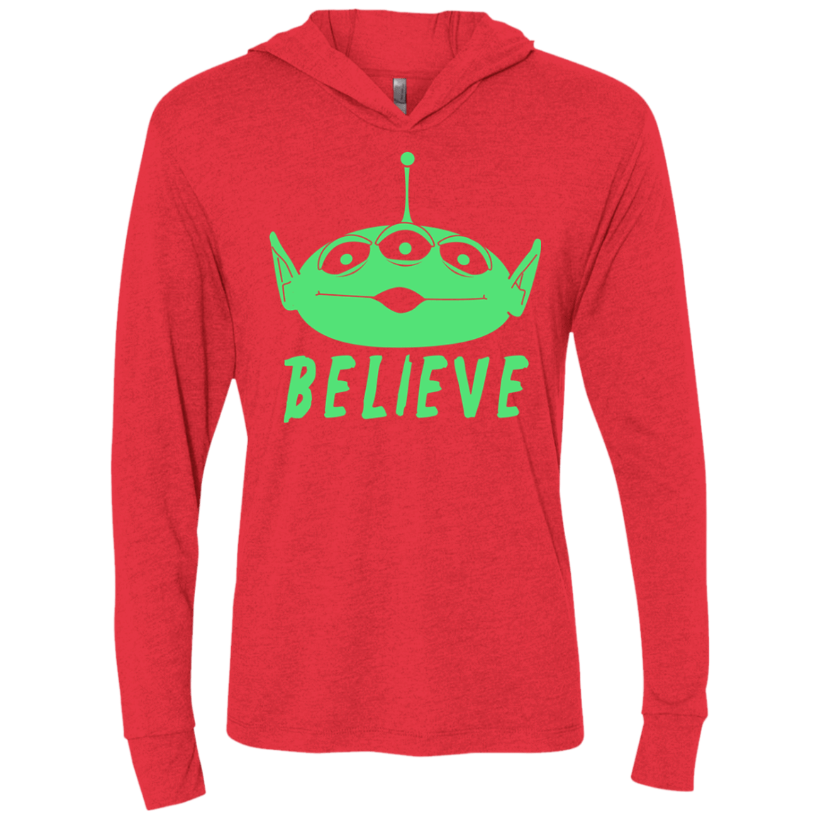 T-Shirts Vintage Red / X-Small Believe Triblend Long Sleeve Hoodie Tee