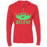 T-Shirts Vintage Red / X-Small Believe Triblend Long Sleeve Hoodie Tee
