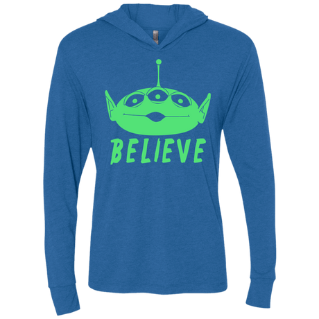 T-Shirts Vintage Royal / X-Small Believe Triblend Long Sleeve Hoodie Tee