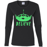 T-Shirts Black / S Believe Women's Long Sleeve T-Shirt