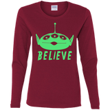 T-Shirts Cardinal / S Believe Women's Long Sleeve T-Shirt