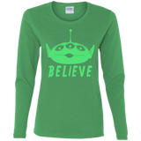 T-Shirts Irish Green / S Believe Women's Long Sleeve T-Shirt