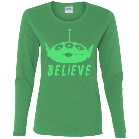 T-Shirts Irish Green / S Believe Women's Long Sleeve T-Shirt