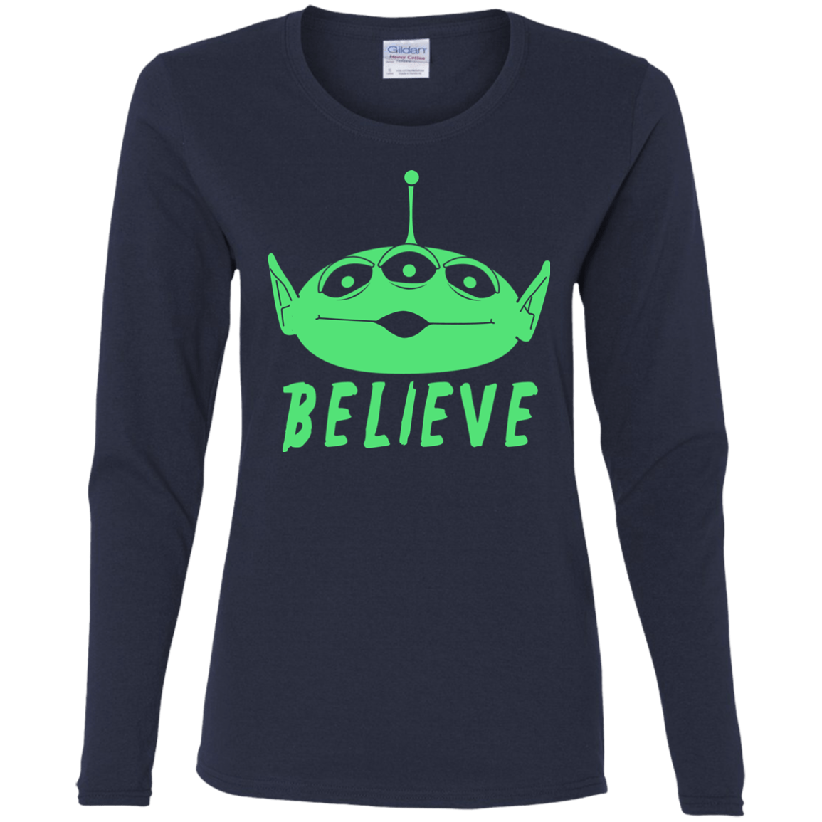 T-Shirts Navy / S Believe Women's Long Sleeve T-Shirt