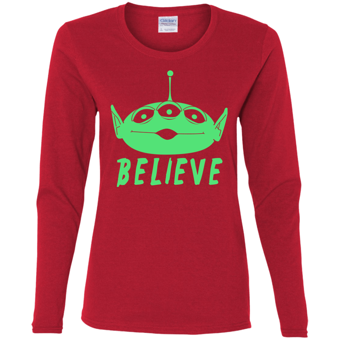 T-Shirts Red / S Believe Women's Long Sleeve T-Shirt