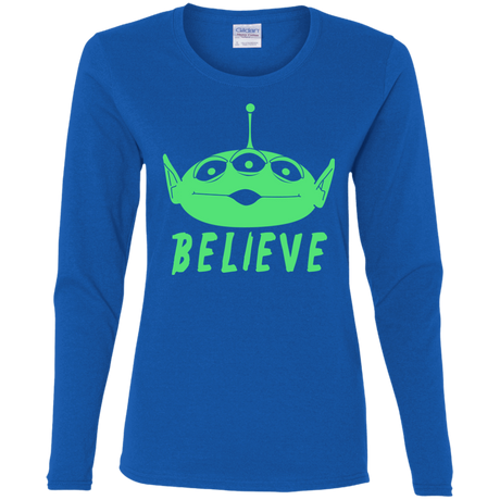 T-Shirts Royal / S Believe Women's Long Sleeve T-Shirt