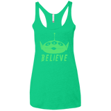 T-Shirts Envy / X-Small Believe Women's Triblend Racerback Tank