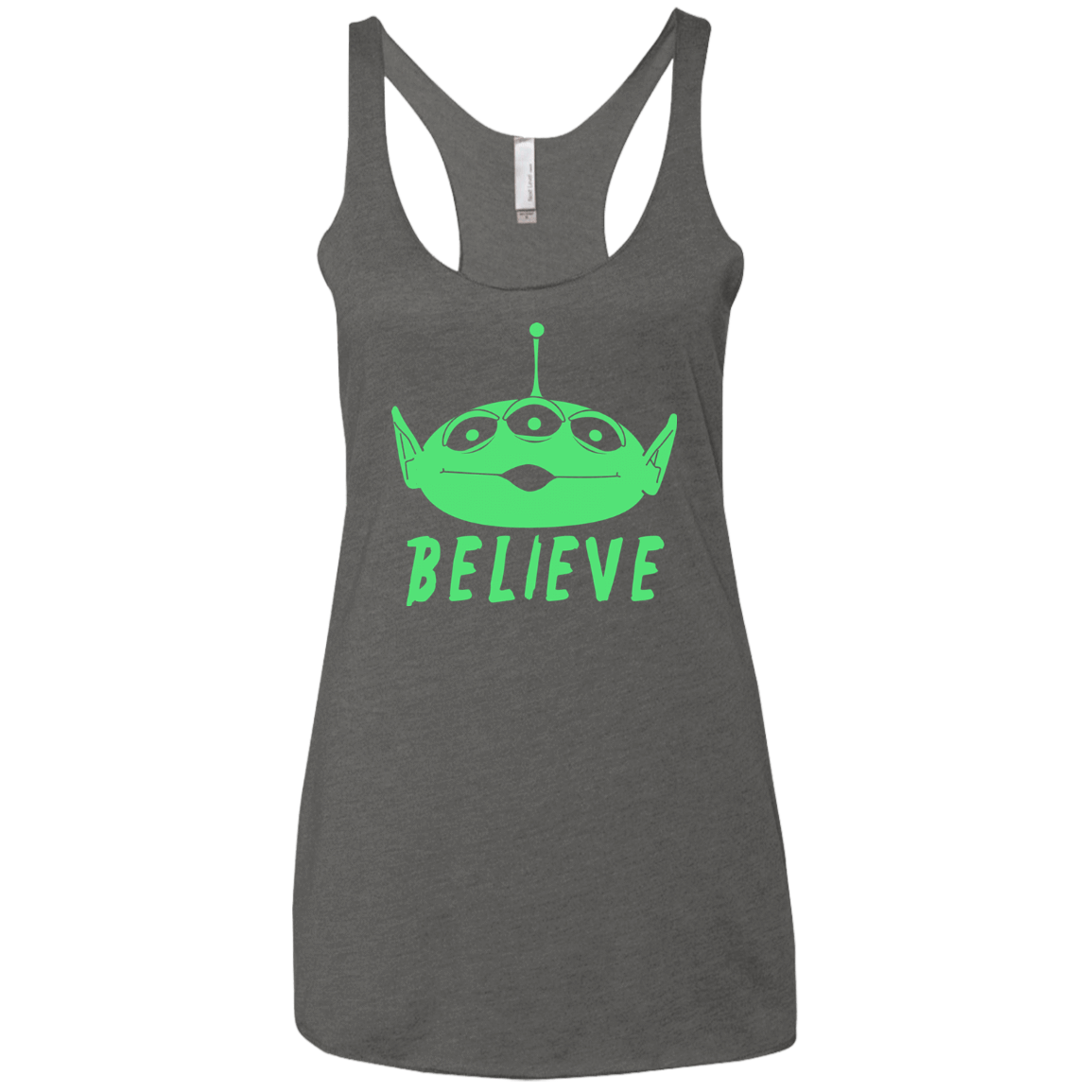 T-Shirts Premium Heather / X-Small Believe Women's Triblend Racerback Tank