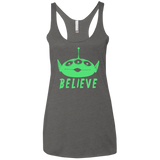 T-Shirts Premium Heather / X-Small Believe Women's Triblend Racerback Tank