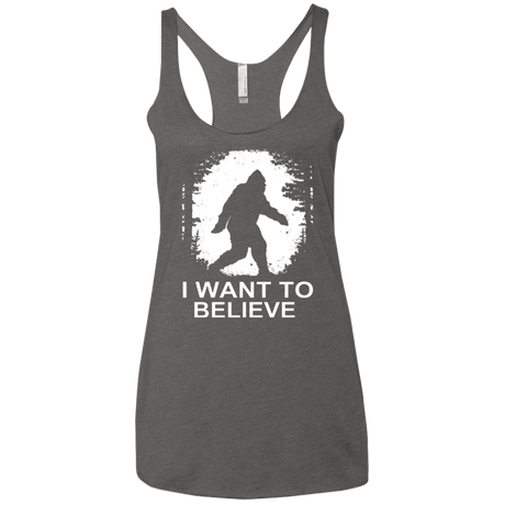 T-Shirts Premium Heather / X-Small Believe Women's Triblend Racerback Tank