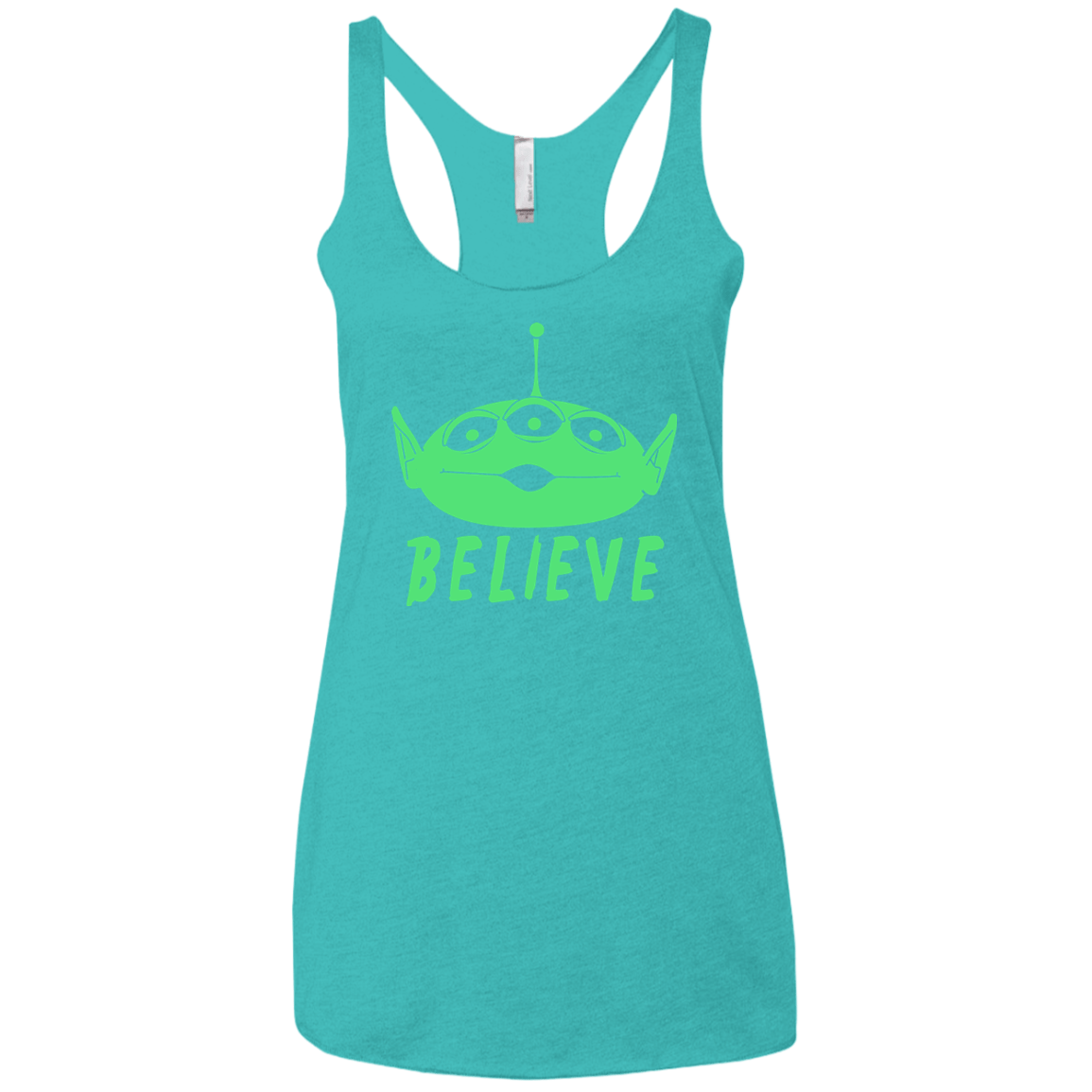 T-Shirts Tahiti Blue / X-Small Believe Women's Triblend Racerback Tank