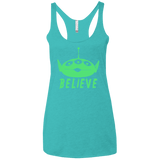 T-Shirts Tahiti Blue / X-Small Believe Women's Triblend Racerback Tank