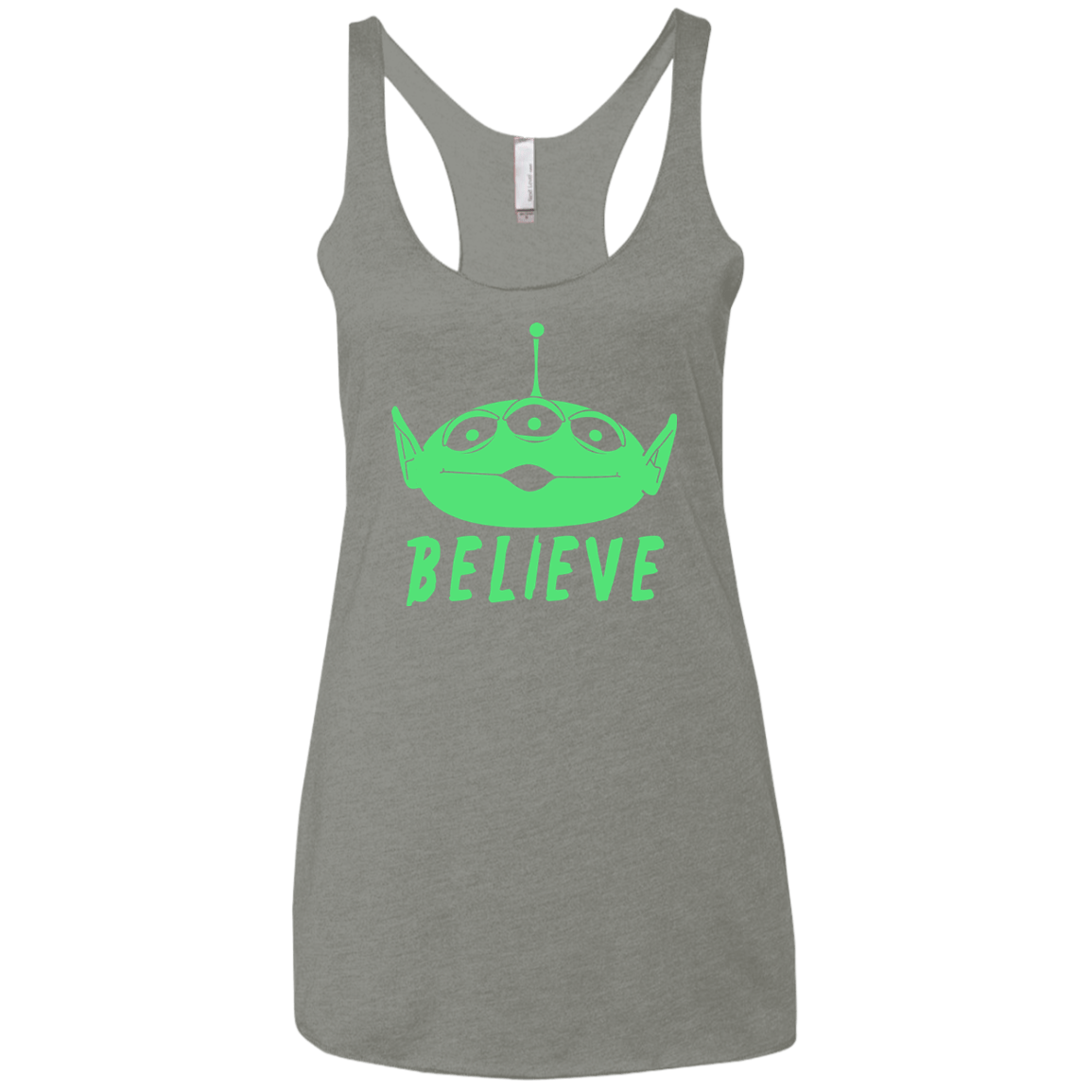 T-Shirts Venetian Grey / X-Small Believe Women's Triblend Racerback Tank