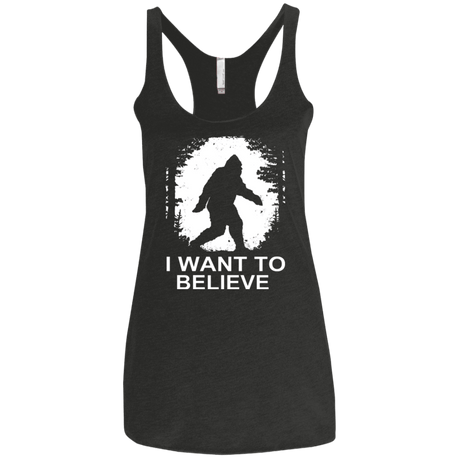 T-Shirts Vintage Black / X-Small Believe Women's Triblend Racerback Tank