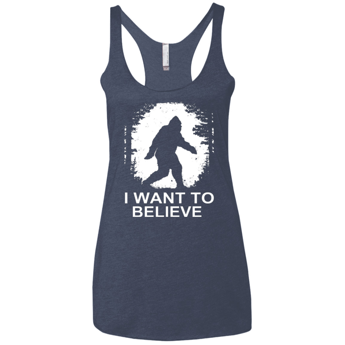 T-Shirts Vintage Navy / X-Small Believe Women's Triblend Racerback Tank