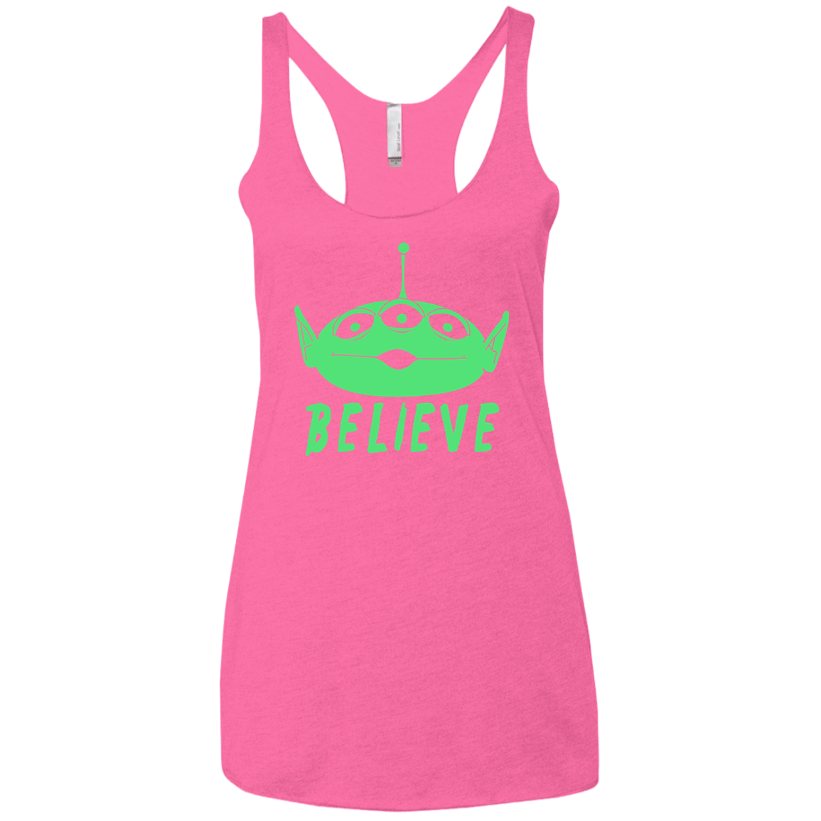 T-Shirts Vintage Pink / X-Small Believe Women's Triblend Racerback Tank