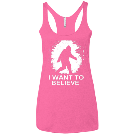 T-Shirts Vintage Pink / X-Small Believe Women's Triblend Racerback Tank