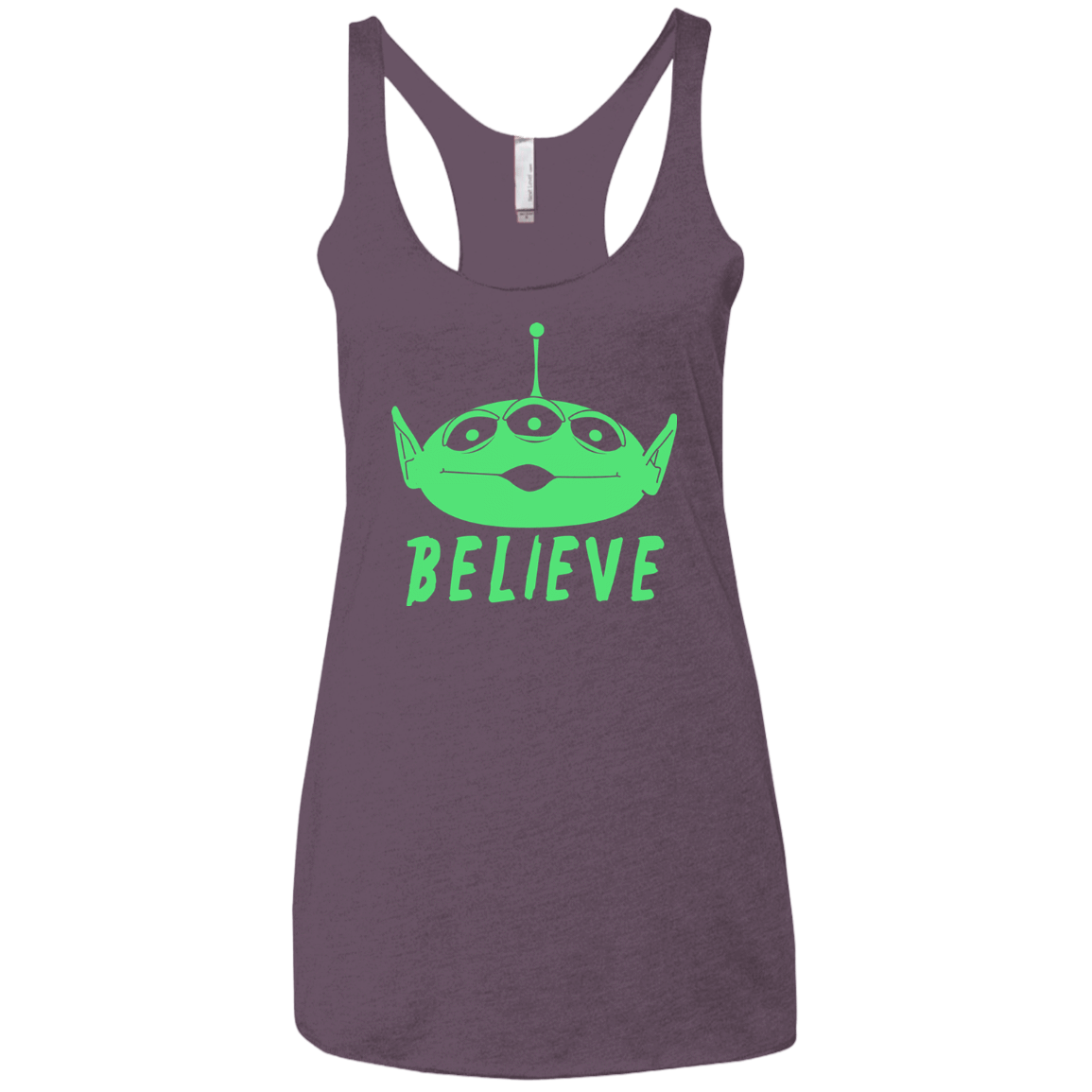 T-Shirts Vintage Purple / X-Small Believe Women's Triblend Racerback Tank