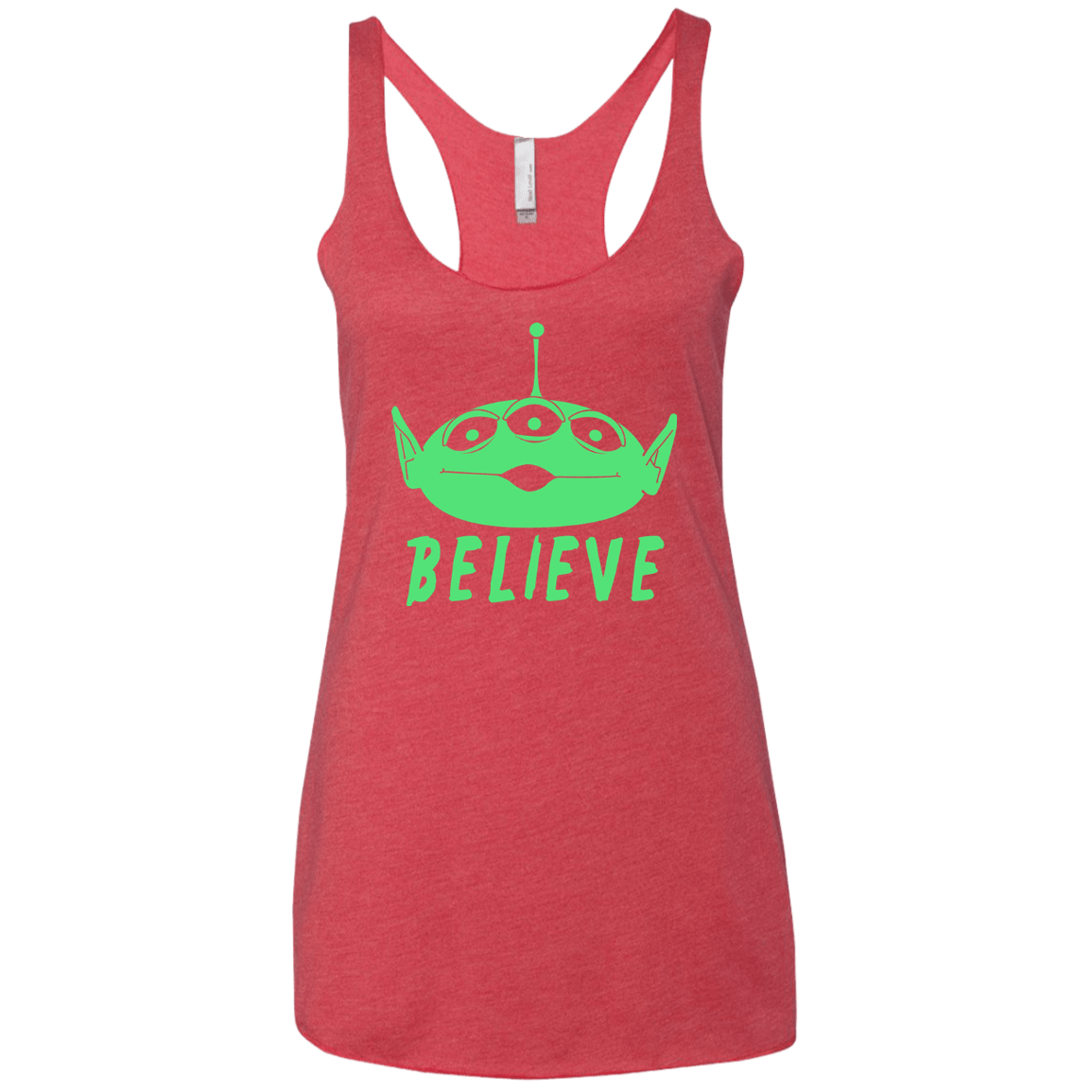 T-Shirts Vintage Red / X-Small Believe Women's Triblend Racerback Tank