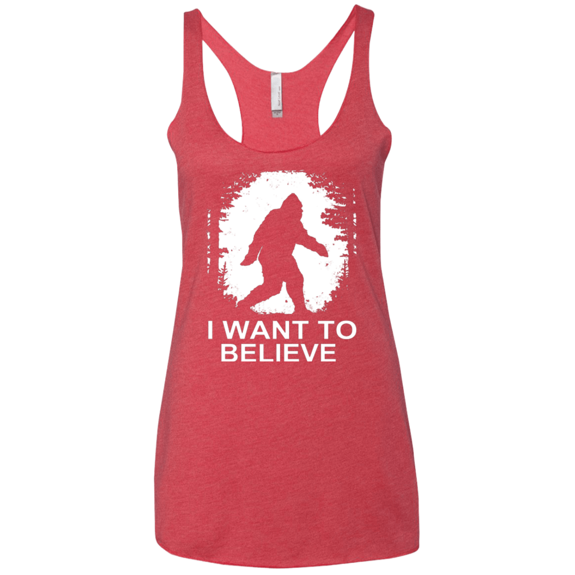 T-Shirts Vintage Red / X-Small Believe Women's Triblend Racerback Tank